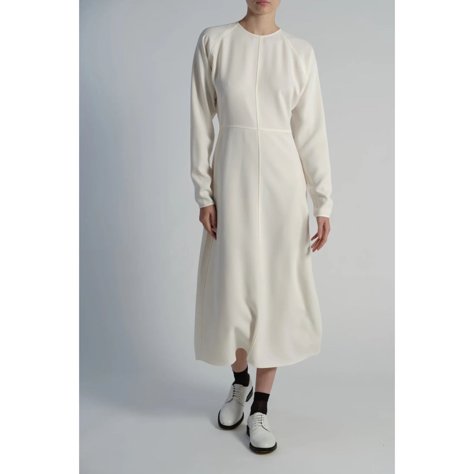 Saint Art Leia Crepe Midi Dress White Medium